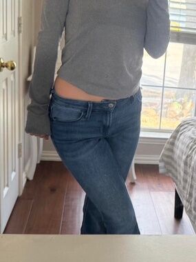 Old Navy Women's Grey and Blue Jeans